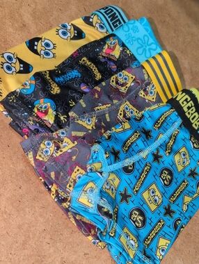 ❤️‍🔥10/$10❤️‍🔥 Set Of 4 Boys Spongebob SquarePants Underwear Boxers Size 4